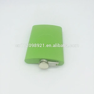 Hot Sale Green Flask Girls Hip Screw Cap whisky hip flask stainless steel hip flasks