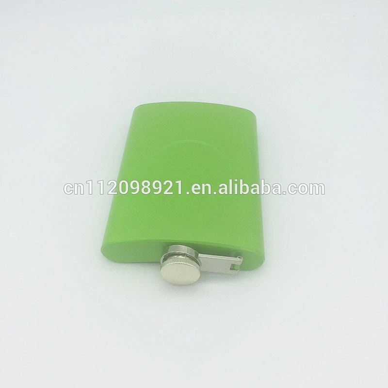 Hot Sale Green Flask Girls Hip Screw Cap whisky hip flask stainless steel hip flasks