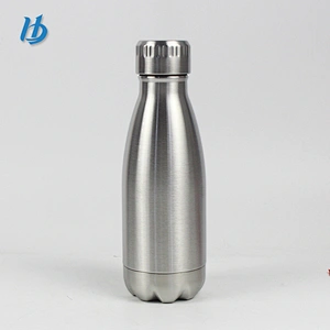 Sport water bottle, 12oz double wall and vacuum silver color cola water bottle