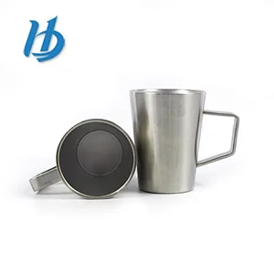 Hibour Factory sale 8 oz double wall stainless steel mug with handle