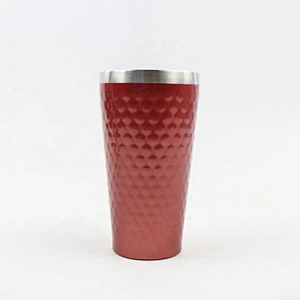 Sublimation travel mug,350ml double wall thermal beer mug customized logo