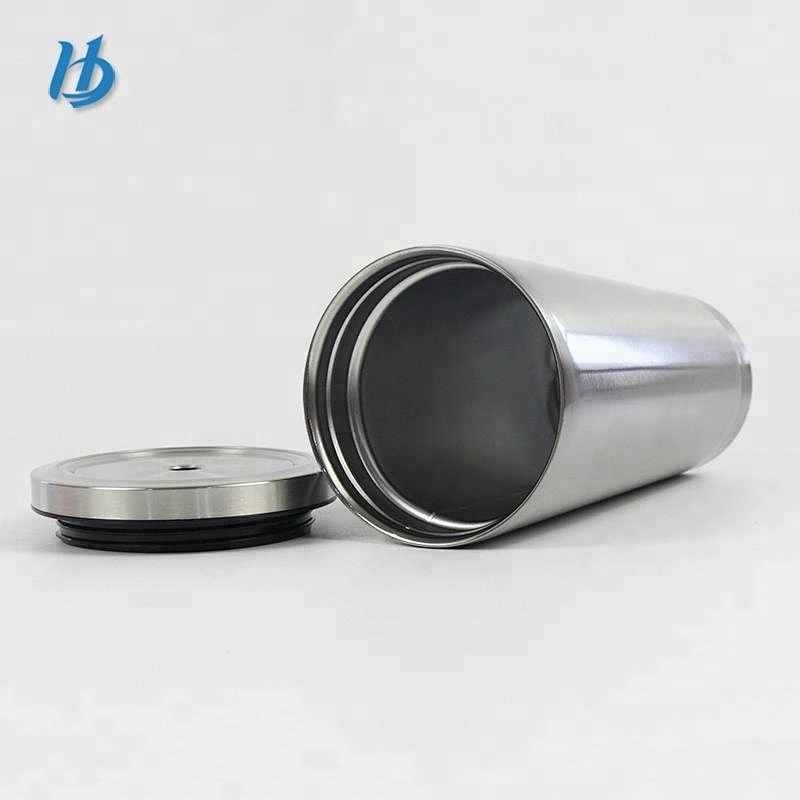 Custom double wall travel coffee mug insulated stainless steel vacuum tumbler mug cup with metal straw