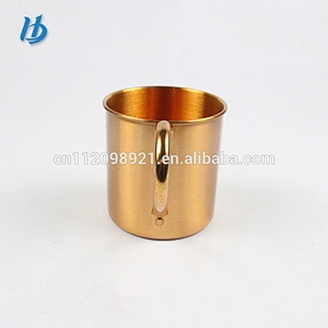 420ml single wall pure copper coffee mug with handle  wine glass brass cup