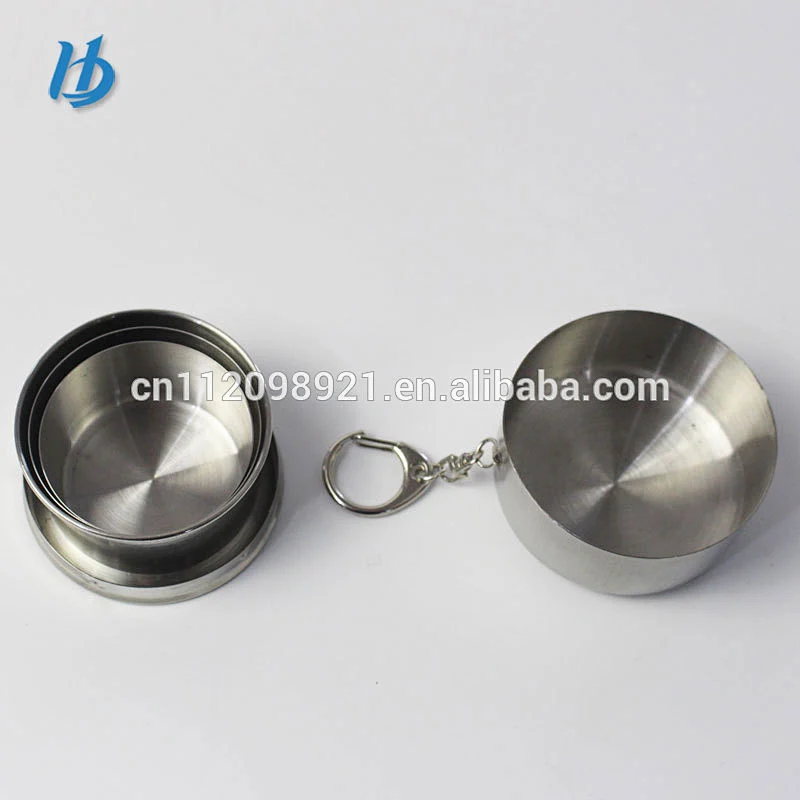 2018 hot Selling Stainless steel Portable Foldable Drink mug/Convenient Telescopic drink cup