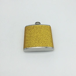 2019 Hot Selling Hip Flask Stainless Steel Leather Wrapped & Various Designs With Light Leather