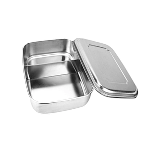 New design nicety stainless steel lunch box,single wall silver color lunch box for school children