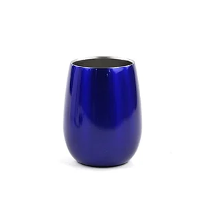 Amazon hot selling Wholesale in bulk Coffee cup Egg-shaped double wall stainless steel wine glass
