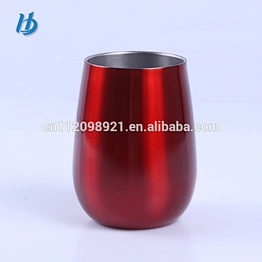 Factory OEM BPA Free 18/8 Stainless Steel Unbreakable Insulated 304 Stainless Steel wine glass