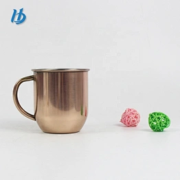 Stainless steel mug 450ml single wall mug electroplated mug customized logo