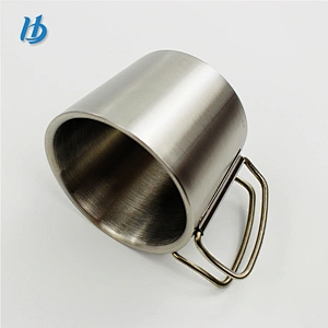 Stainless steel travel mug, double wall mug cup with handle customized logo pretty travel mug
