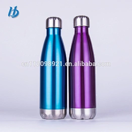 Yongkang Wholesale OEM BPA Free Stainless Steel cola shape water bottle with silver bottom
