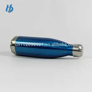 Vacuum insulated hot water bottle,stainless steel cola shaped water bottle
