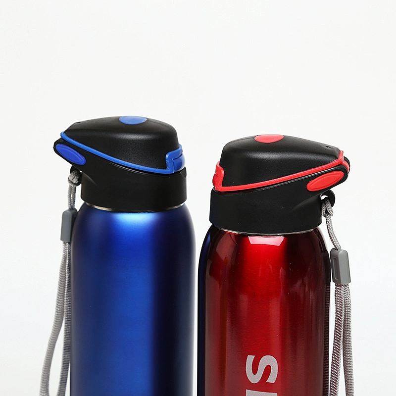 Hibour vacuum insulated  sports 18/8 stainless steel water bottle with suction cap