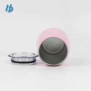 Elegant stemless wine glass,unbreakable wine glass with lid wholesale