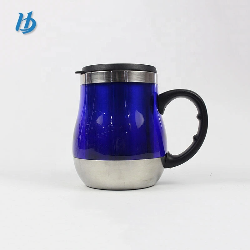 Unique design camping fat coffee pot,painting cute coffee pot with lid and handle
