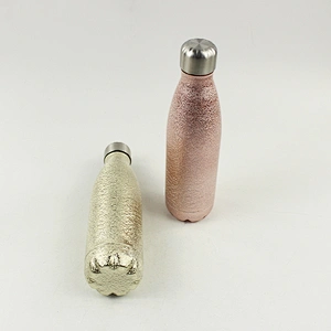 Elegant flash cola bottle,500ml double wall insulated water bottle without handle