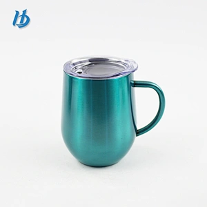 Simple design double wall wine tumbler 12oz wine glass customized logo