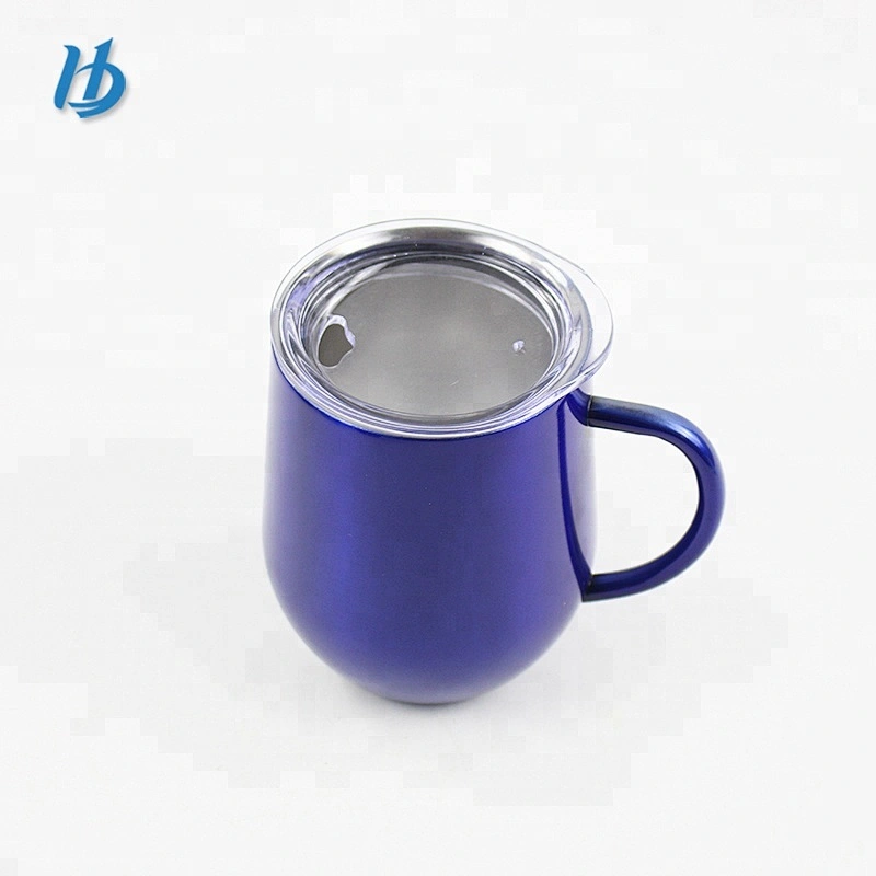 Promotional travel mug 12 oz stainless steel wine tumbler with lid insulated glass stainless steel tumbler