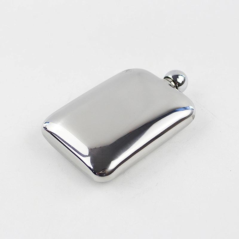 7oz Food Grade 2018 matt stainless steel flasks liquor with leather sheath
