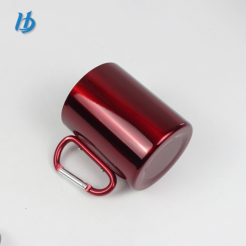 Hot sale camping mug stainless steel double wall coffee mug with carabiner handle