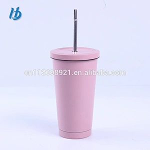 Trade assurance 18/8 stainless steel coffee mug coffee mug wholesale tumbler with straw