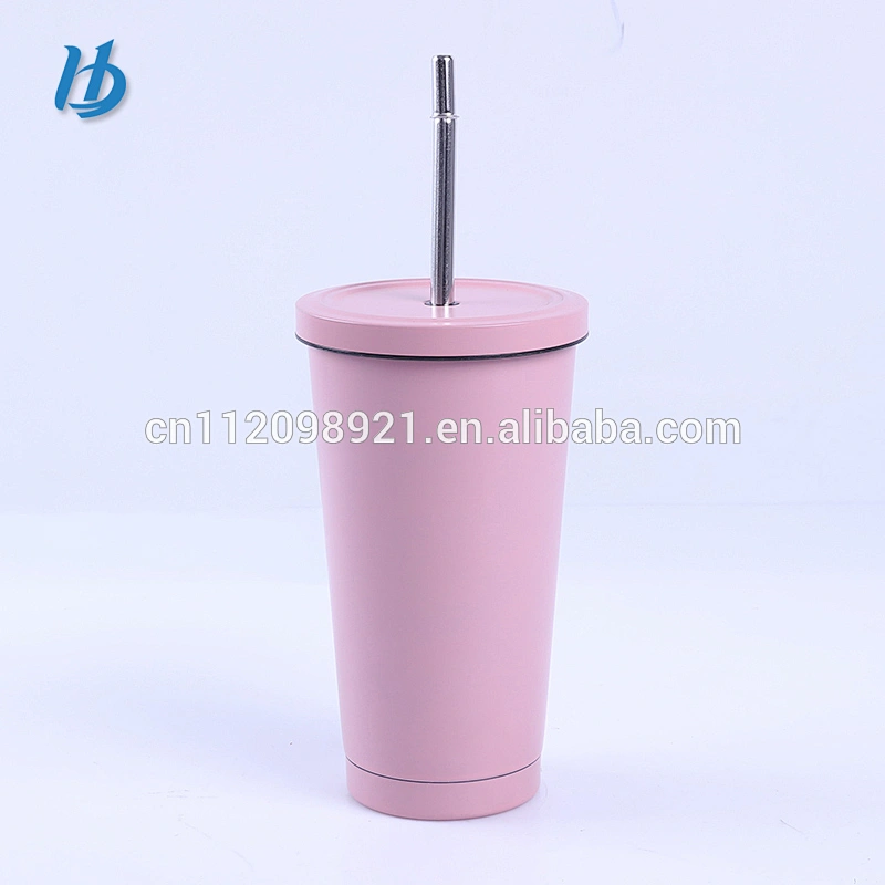Trade assurance 18/8 stainless steel coffee mug coffee mug wholesale tumbler with straw