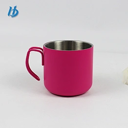 Personalized coffee mug double wall mug powder coated on the surface best stainless steel travel mug