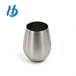 Factory direct sale 16 oz single wall egg shape 304 stainless wine glass