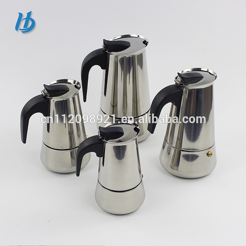 Yongkang manufacture OEM unbreakable stainless steel Italian, aluminum coffee maker for gift