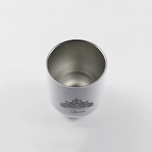 Authentic 12 Oz Hammered Stemless Wine Glasses- Stainless Steel wine glasses