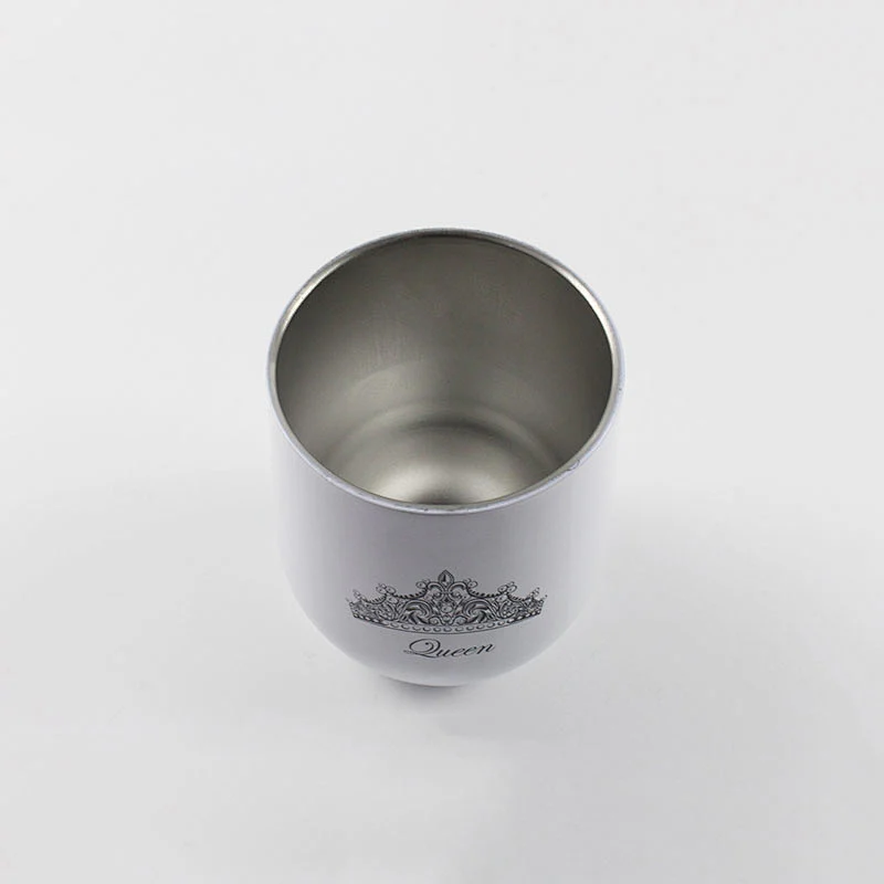 Authentic 12 Oz Hammered Stemless Wine Glasses- Stainless Steel wine glasses
