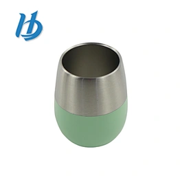 Complete specifications 9 oz half painting 304 stainless steel wine glass metal