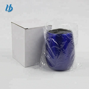 stainless steel stemless wine glass egg cup double wall metal coffee cup