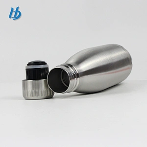 Sport water bottle, 12oz double wall and vacuum silver color cola water bottle