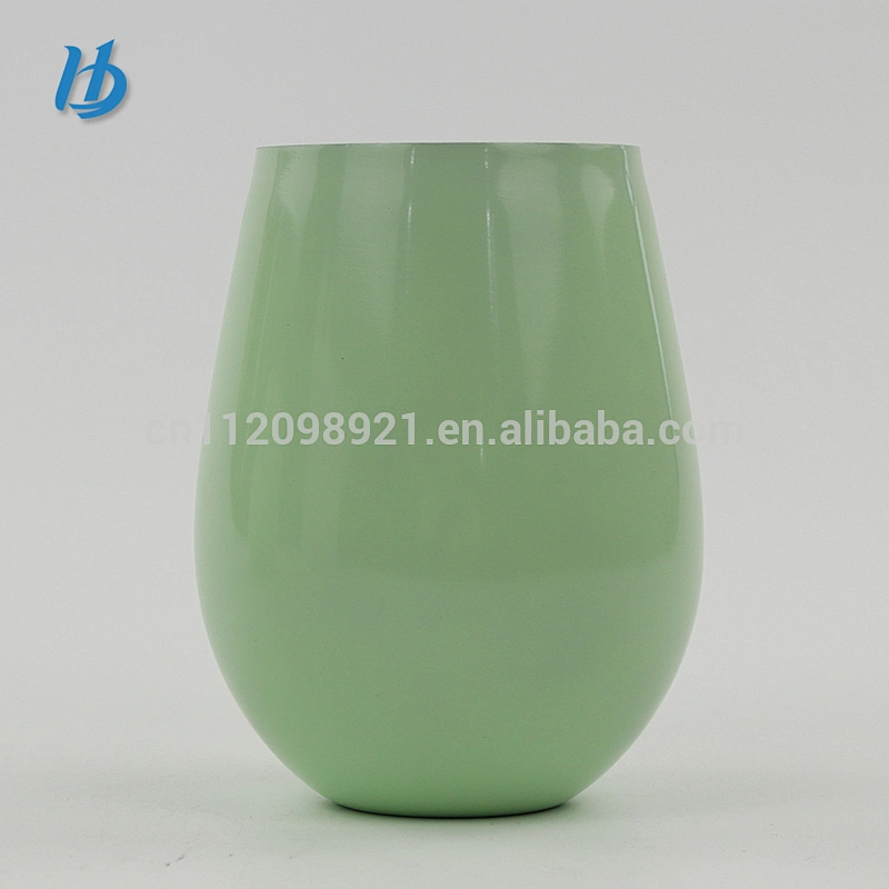 Personalized wine glass bottle,16Oz single wall customized egg shape cup