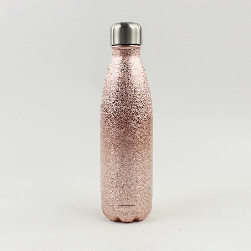 Elegant flash cola bottle,500ml double wall insulated water bottle without handle