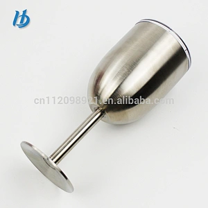 Fashionable simple colored wine glasses goblet,metal stainless steel cup champagne mug
