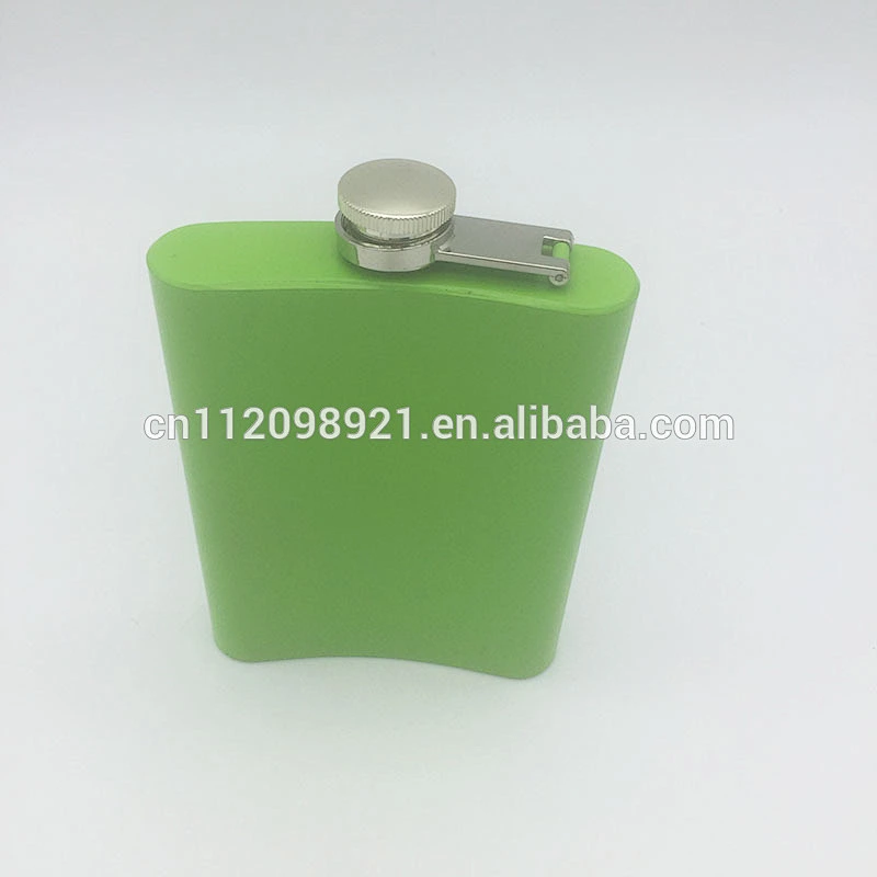 Hot Sale Green Flask Girls Hip Screw Cap whisky hip flask stainless steel hip flasks