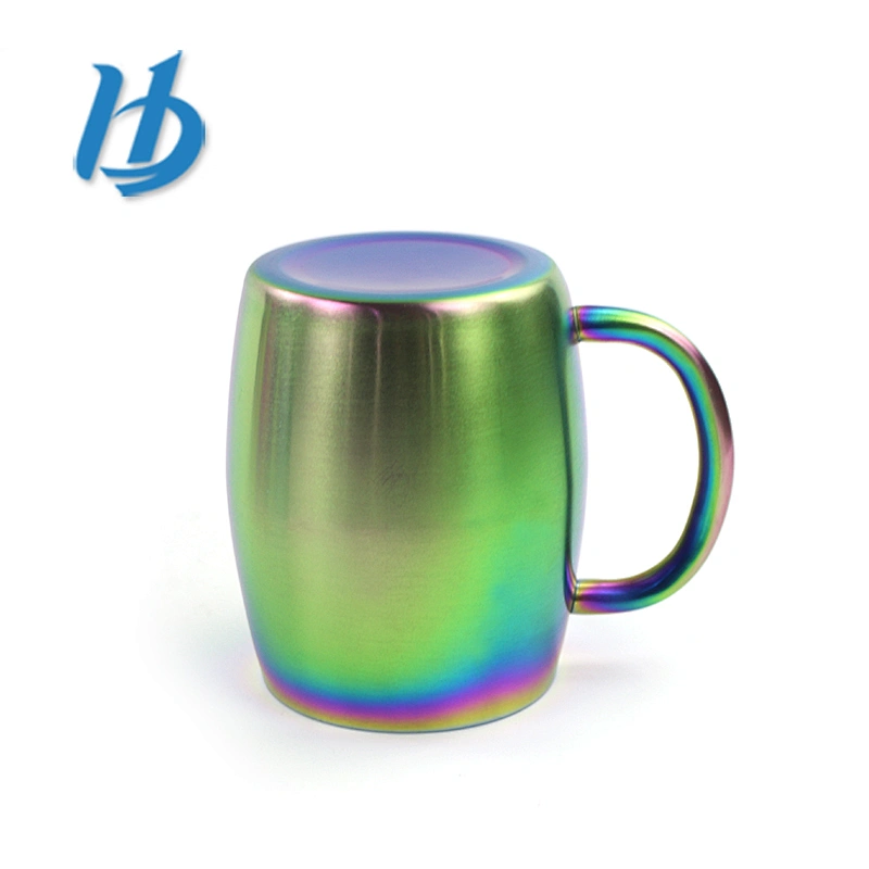 Food grade 304 stainless steel custom sublimation coffee mug manufacturer,promotional color plated mug