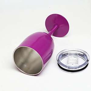 double wall steel tumbler  colored glass goblet with a leakproof water goblets