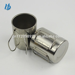 Professional factory low price new design 18/8 stainless steel coffee portable cup with the butterfly handle