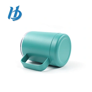 Professional manufacture personalized insulated stainless steel powder coated thermos coffee mug with lid