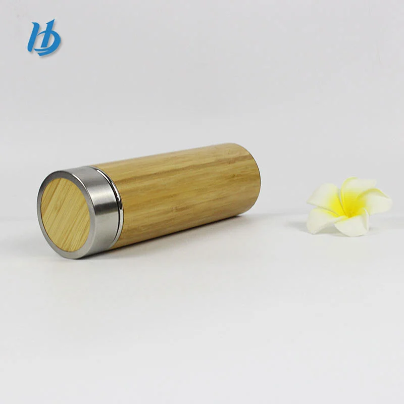 China factory wholesale stainless steel vacuum insulated water bottle bamboo travel mug