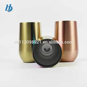 stainless steel wine glass holder rose gold wine wholesale cup egg tumbler  stemless unbreakable wine glasses