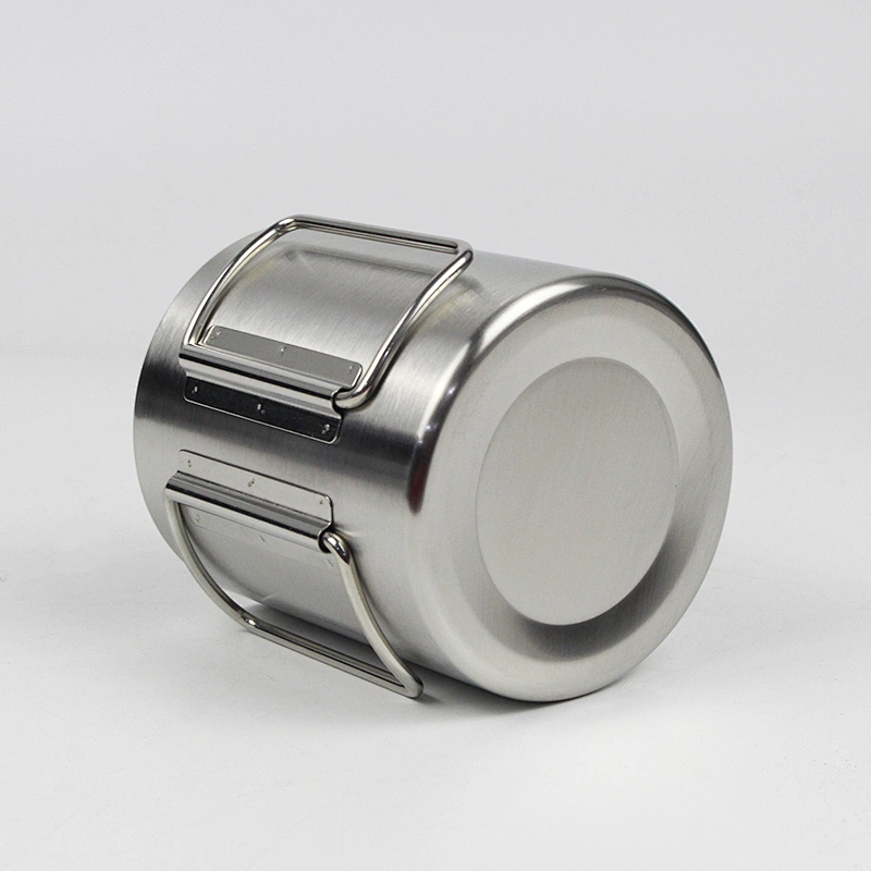 Mirror Polish Stainless Steel Double Wall Coffee Cup With Handle 304 Stainless Steel Beer Mugs