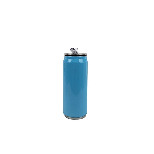 Stainless Steel Double Wall  Can Shaped Coffee Tumbler with Straw