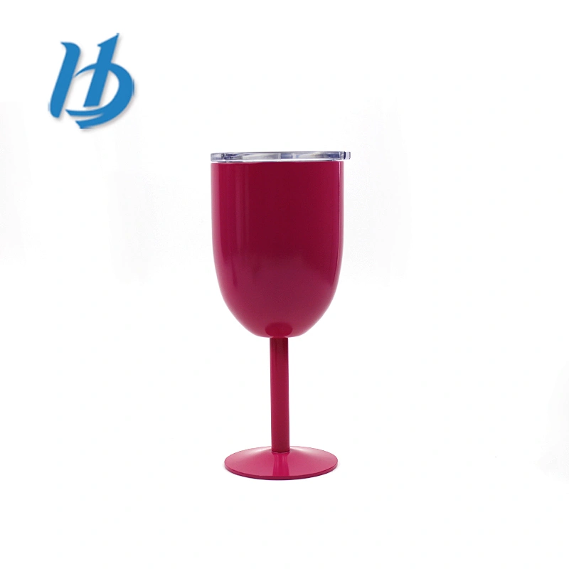 Hibour New products customized 304 stainless steel double wall wedding wine glass