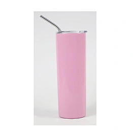 Outdoor Unbreakable 20 OZ Double-Insulated Stainless Steel Slim Skinny Tumbler With Lid and Straw