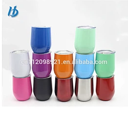 Factory OEM BPA Free 304 Stainless Steel Wine Glass Insulated wine glass With Color Box