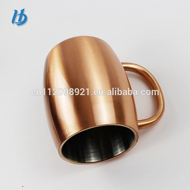 Hibour Factory OEM new design bpa free 18/8 stainless steel beer copper mug 450ml
